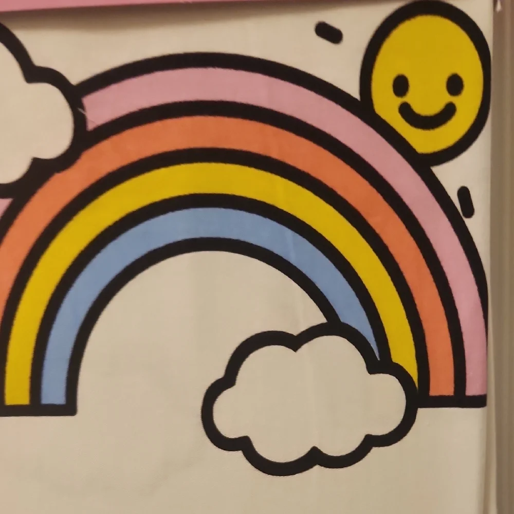 Hello Kitty Pink and Rainbow Shower Curtain